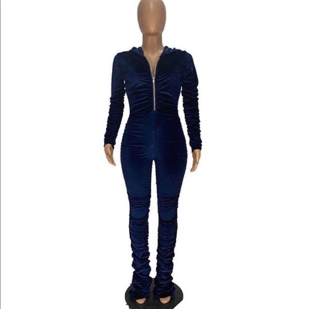 Velvet Stacked Jumpsuit